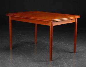 Spisebord af teak, hollandsk udtræk, 1950erne, dansk møbelproducent