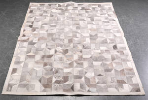 Tæppe af koskind, 234x170 cm.