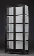 Vitrinskåp, svart antikbemålning