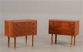 Par entrékommoder af teak, greb af metal, 1960erne 2