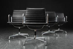 Charles Eames. Sæt på fire armstole, model EA-108 4 