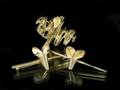 Broschen in Gold mit Grandeln - Konvolut  3 