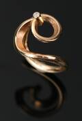 Brillantring af 14 kt guld