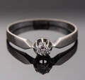 Ring af 14 kt hvidguld med brillant ca 0.11 ct Denne vare er sat til omsalg under nyt varenummer 5067677