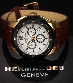 Hermances, Geneve. Chronograph. Herrearmbåndsur Model G104-10