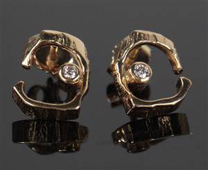 Toftegaard ørestikker i guld med brillanter
