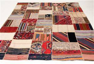 Matta, Kelim patchwork 250 x 216 cm