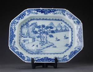 Kinesisk fad af porcelæn. Chien Lung, 1700 tallet 