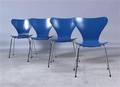 Arne Jacobsen, 7er stole, blålakeret 4 