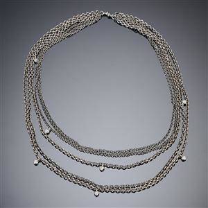 Brillant hjertekæde af sølv og hvidguld, ca0.21 ct. Ole Lynggaard