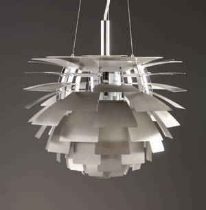 Poul Henningsen 1894 - 1967. Koglen i børstet stål, Ø. 48 cm