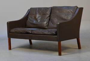Børge Mogensen. To-pers. sofa i læder, model 2208