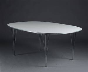 Piet Hein  Bruno Mathsson. Super ellipse bord med udtræk 3