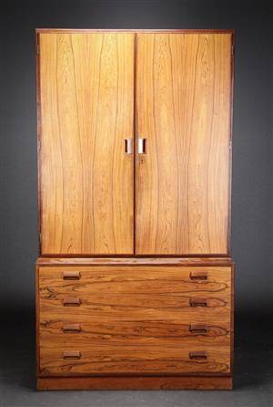 Børge Mogensen Reol af Rio palisander, 2 sektioner