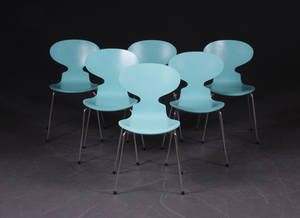 Arne Jacobsen 1902-1971. Seks stole, model 3101 6
