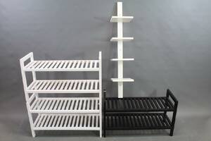 Stapelbara skoställ 3 st och hylla