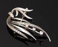 Broche,18 kt hvidguld med brillanter 0.48 ct.