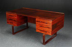 Kai Kristiansen, tilskrevet, fritstående skrivebord, palisander