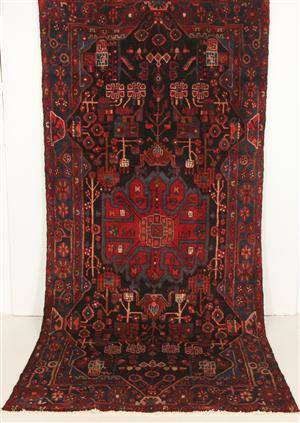 Handknuten äkta matta, Nahavand, 317x150 cm