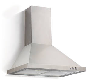 Væghængt emhætte i rustfri stål