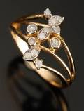 Ring, 9 kt guld. med 0.25 ct 