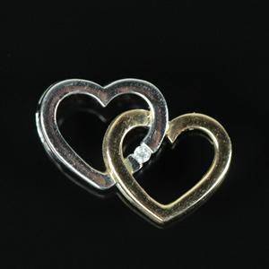 Vedhæng i 14 kt. guld og hvidguld med brillant