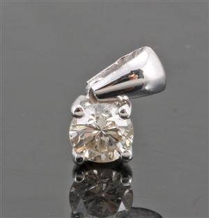 Pendant in 14k set with brilliant cut diamond 0.36 ct