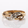Ring med rosenslipade diamanter