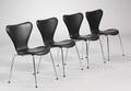 Arne Jacobsen. Fire stole model 3107 Syveren 4