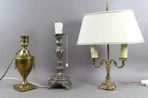 Bordslampor i mässing 3 st