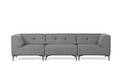 Morten Voss. THE SOFA FIFTYONE. Modulsofa med udskiftelige knapper. Cool Grey med Planet Blue knapper i Hallingdal uld.  