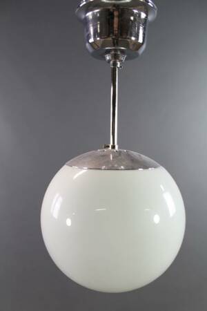 Klotlampa i glas och metall