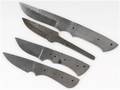 Fire klinger for knivbygger, damaceret stål. 4