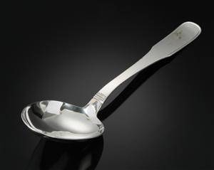 Hans Hansen. Thirslund stor potageske af sølv, anno 1932