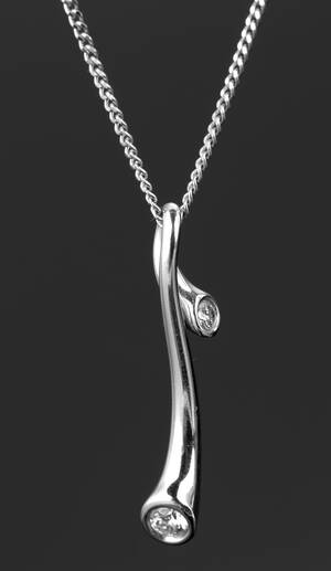 Georg Jensen. Magic vedhæng i 18 kt hvidguld med brillanter ca 0.28 ct