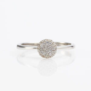 Ring 18 k vitguld briljanter