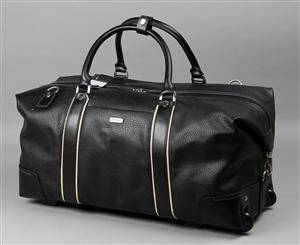 Apples. Rejsetaske i sort læder.