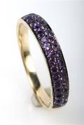 Ring m. amethyst fra FHP, 14 kt. guld.