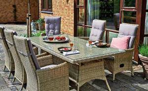 Dacore havemøbelsæt, bord med seks stole, model Jacky 7