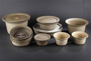 Grethe Meyer for Royal Copenhagen. Diverse Ildpot serveringsdele, stentøj 104