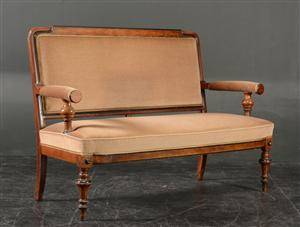 Sofa af nøddetræ m.m., slut 1800-tallet