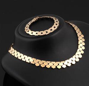 Halskæde og armbånd af 14 kt. guld 2 