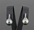 Tahitian diamond earrings in gold approx. 0.05ct 2