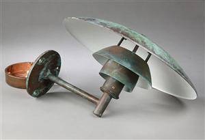 Poul Henningsen. PH 4,53 udendørslampe af kobber 