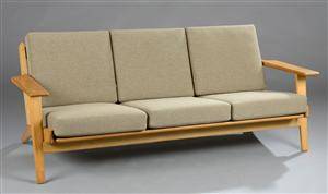 Hans J. Wegner. tre-pers sofa model 2903, eg