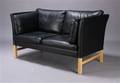 Skipper, to-pers sofa, sort skind