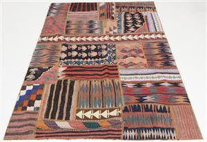 Persisk Patchwork kelim 200 x 137 cm. 