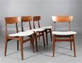 Stolar, fyra stycken, Danmark, teak 4
