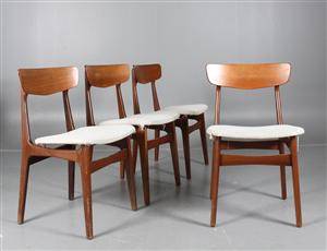 Stolar, fyra stycken, Danmark, teak 4