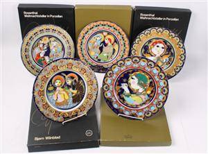 Bjørn Wiinblad for Rosenthal Juleplatter 1975-78 samt 82. 5